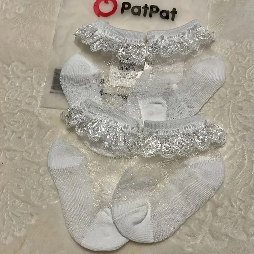 BABY / TODDLER SOLID LACE BREATHABLE SOCKS